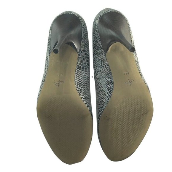 B MARKOWSKY Shoes Snake Print Heels Taupe Size 6 Women's - Picture 5 of 11